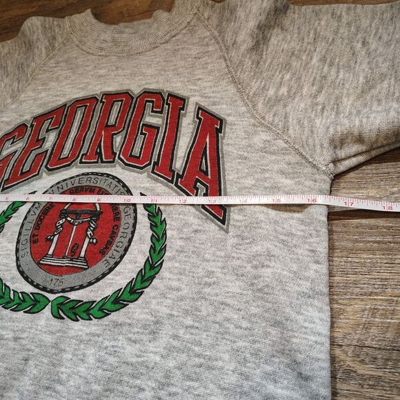 Vintage Georgia Bulldogs UGA Sweatshirt Size Small Graphic Pullover Slim Fit USA - Picture 6 of 7
